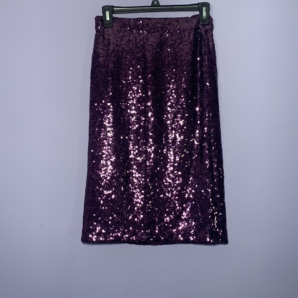 Liz Claiborne Purple Sequin Midi Skirt - Picture 3 of 6